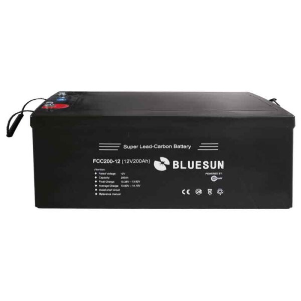 200 Ah 12 V BLUESUN Blei-Kohlenstoff Solarbatterie, Batteriespeicher für Solaranlagen,PV-Akku
