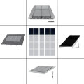 1-reihiges Solar-Montagesystem, silber, Hochkant-Verlegung, Montageart w&auml;hlbar