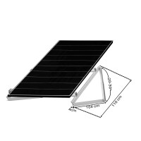 1-reihiges Solar-Montagesystem, silber, Hochkant-Verlegung, Montageart w&auml;hlbar