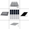 2-reihiges Solar-Montagesystem, silber, Hochkant-Verlegung, Montageart w&auml;hlbar