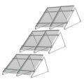 3-reihiges Solar-Montagesystem, silber, Hochkant-Verlegung, Montageart w&auml;hlbar
