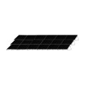 3-reihiges Solar-Montagesystem, silber, Quer-Verlegung, Montageart w&auml;hlbar