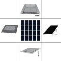 4-reihiges Solar-Montagesystem, silber, Hochkant-Verlegung, Montageart w&auml;hlbar