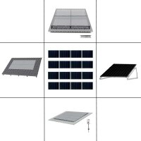 4-reihiges Solar-Montagesystem, silber, Quer-Verlegung,...