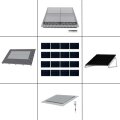 4-reihiges Solar-Montagesystem, silber, Quer-Verlegung, Montageart w&auml;hlbar