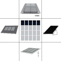 1-reihiges Solar-Montagesystem, schwarz,...