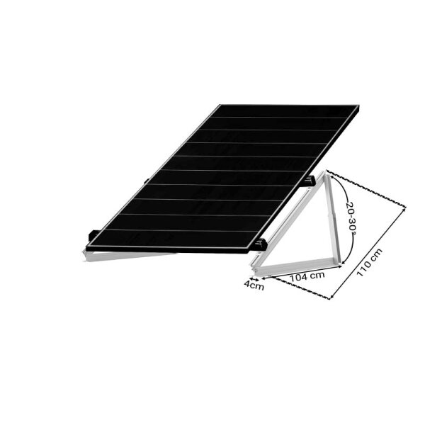 1-reihiges Solar-Montagesystem, schwarz, Hochkant-Verlegung, Montageart wählbar