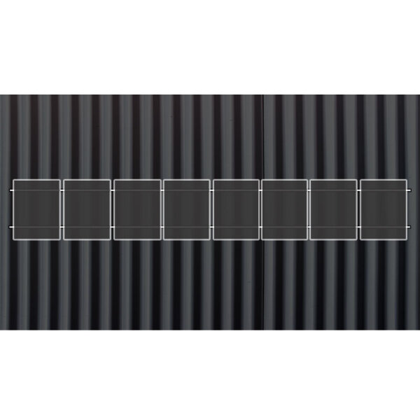 1-reihiges Solar-Montagesystem, schwarz, Hochkant-Verlegung, Montageart w&auml;hlbar