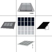 2-reihiges Solar-Montagesystem, schwarz,...