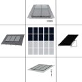 2-reihiges Solar-Montagesystem, schwarz, Hochkant-Verlegung, Montageart w&auml;hlbar