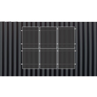 2-reihiges Solar-Montagesystem, schwarz, Hochkant-Verlegung, Montageart w&auml;hlbar