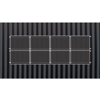 2-reihiges Solar-Montagesystem, schwarz, Quer-Verlegung, Montageart w&auml;hlbar