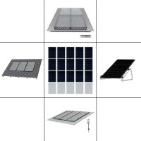 3-reihiges Solar-Montagesystem, schwarz,...
