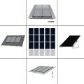 3-reihiges Solar-Montagesystem, schwarz, Hochkant-Verlegung, Montageart w&auml;hlbar