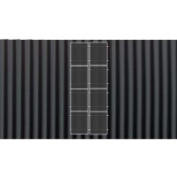 4-reihiges Solar-Montagesystem, schwarz, Hochkant-Verlegung, Montageart w&auml;hlbar