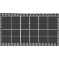 4-reihiges Solar-Montagesystem, schwarz, Quer-Verlegung, Montageart w&auml;hlbar