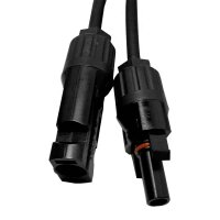 15 m 6 mm&sup2; Solarkabel PV Kabel schwarz mit Buchse und Stecker T4 kompatibel