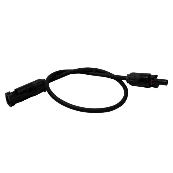 6 mm&sup2; Solarkabel PV Kabel schwarz mit Buchse und Stecker T4 kompatibel
