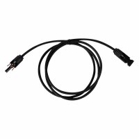 6 mm&sup2; Solarkabel PV Kabel schwarz mit Buchse und Stecker T4 kompatibel
