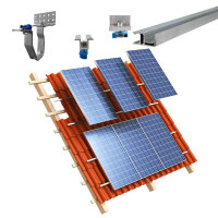3-reihiges Solar-easy Klicksystem, silber,...