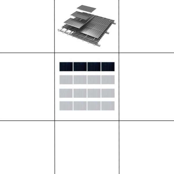 1-reihiges Solar-easy Klicksystem, schwarz, Quer-Verlegung, Dachpfanne