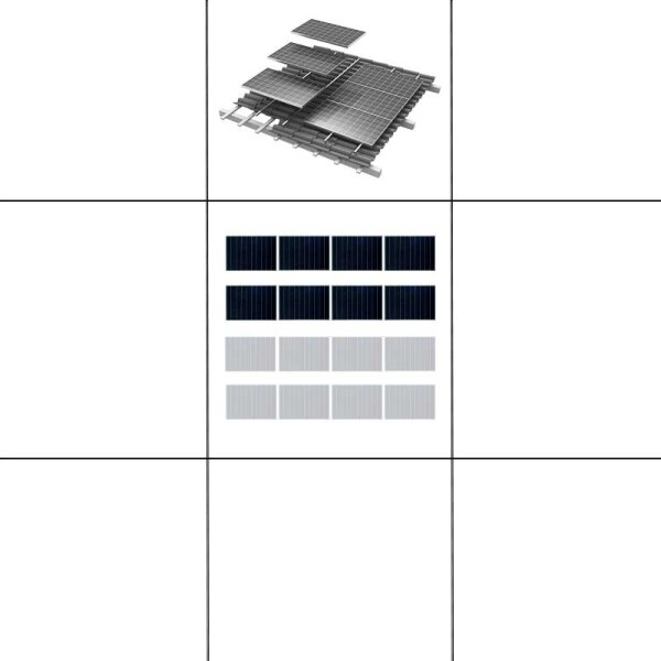 2-reihiges Solar-easy Klicksystem, schwarz, Quer-Verlegung, Dachpfanne