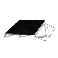 2-reihiges Solar-Montagesystem, silber, Quer-Verlegung, Montageart w&auml;hlbar