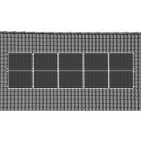 2-reihiges Solar-Montagesystem, silber, Quer-Verlegung, Montageart w&auml;hlbar