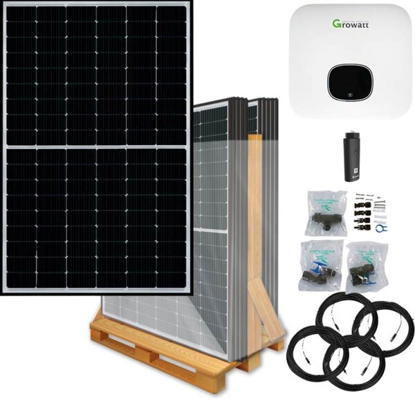 4100 Watt batteriekompatible Solaranlage, Growatt XH Wechselrichter, Solarspace
