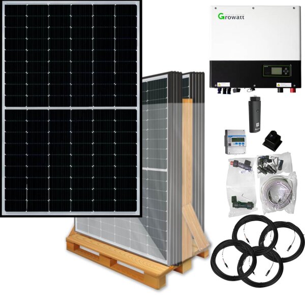 5000 Watt Hybrid Solaranlage, Basisset dreiphasig inkl. Growatt Wechselrichter, Solarspace