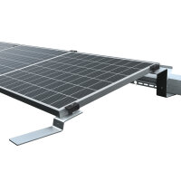 1-reihiges Solar-Montagesystem Aerocompact S15, Quer-Verlegung, Flachdach f&uuml;r 1 Modul Schwarz