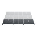1-reihiges Solar-Montagesystem Aerocompact S15, Quer-Verlegung, Flachdach f&uuml;r 2 Module Silber