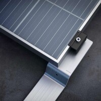 1-reihiges Solar-Montagesystem Aerocompact S15, Quer-Verlegung, Flachdach für 4 Module Schwarz