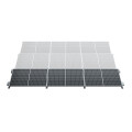 1-reihiges Solar-Montagesystem Aerocompact S15, Quer-Verlegung, Flachdach f&uuml;r 8 Module Silber