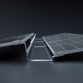 2-reihiges Solar-Montagesystem Aerocompact S15, Quer-Verlegung, Flachdach 2 Module Silber