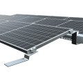 3-reihiges Solar-Montagesystem Aerocompact S15, Quer-Verlegung, Flachdach 3 Module Silber