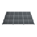 3-reihiges Solar-Montagesystem, Quer-Verlegung, Flachdach 15 Module Silber