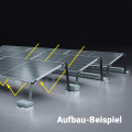 1-reihiges Solar-Montagesystem Aerocompact G15 Quer-Verlegung Freifl&auml;che Aerocompact f&uuml;r 2 Module Schwarz