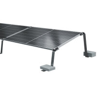 1-reihiges Solar-Montagesystem Aerocompact G15 Quer-Verlegung Freifl&auml;che Aerocompact f&uuml;r 3 Module Schwarz
