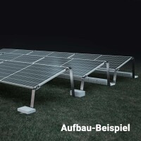 1-reihiges Solar-Montagesystem Aerocompact G15 Quer-Verlegung Freifl&auml;che Aerocompact f&uuml;r 3 Module Schwarz