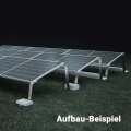 1-reihiges Solar-Montagesystem Aerocompact G15 Quer-Verlegung Freifl&auml;che Aerocompact f&uuml;r 4 Module Silber