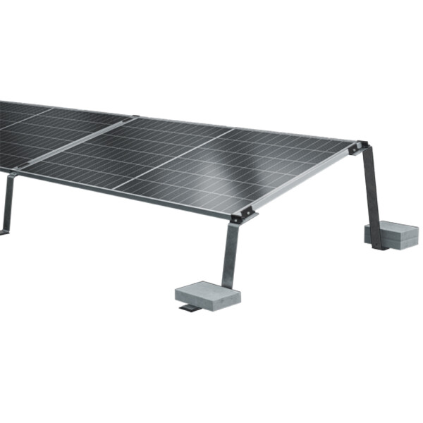 1-reihiges Solar-Montagesystem Aerocompact G15 Quer-Verlegung Freifl&auml;che Aerocompact f&uuml;r 5 Module Schwarz