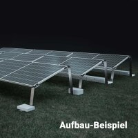 1-reihiges Solar-Montagesystem Aerocompact G15 Quer-Verlegung Freifl&auml;che Aerocompact f&uuml;r 6 Module Schwarz