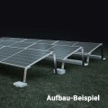 1-reihiges Solar-Montagesystem Aerocompact G15 Quer-Verlegung Freifl&auml;che Aerocompact f&uuml;r 8 Module Silber
