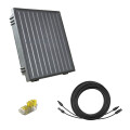 Platio Solar Pflasterstein Solarplatte OPAL Glas Schwarz 4,23m&sup2; (34 St&uuml;ck) ohne Wechselrichter 20 m T4 Kabel
