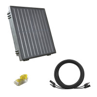 Platio Solar Pflasterstein Solarplatte OPAL Glas Schwarz 6,23m&sup2; (50 St&uuml;ck) ohne Wechselrichter 10 m T4 Kabel