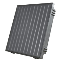 Platio Solar Pflasterstein Solarplatte OPAL Glas Schwarz 12,46m&sup2; (100 St&uuml;ck) ohne Wechselrichter 5 m T4 Kabel