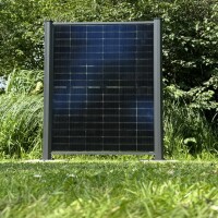 PV Zaun 2.0 Lieckipedia Solarzaun - Hochkant - System 1,85m Pfosten + Pfostentr&auml;ger mit Platte 2 Module ohne Pfostenbeleuchtung
