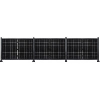 PV Zaun 2.0 Lieckipedia Solarzaun - Quer - System 1,30m Pfosten + L-Schuh 3 Module ohne Pfostenbeleuchtung