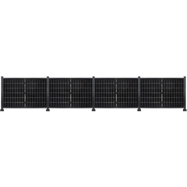 PV Zaun 2.0 Lieckipedia Solarzaun - Quer - System 1,80m Pfosten zum einbetonieren 4 Module ohne Pfostenbeleuchtung